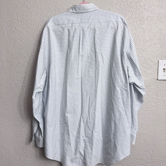 Ralph Lauren Yarmouth Dress Shirt White Blue Check Men’s 17-35 100% Cotton - Picture 3 of 6